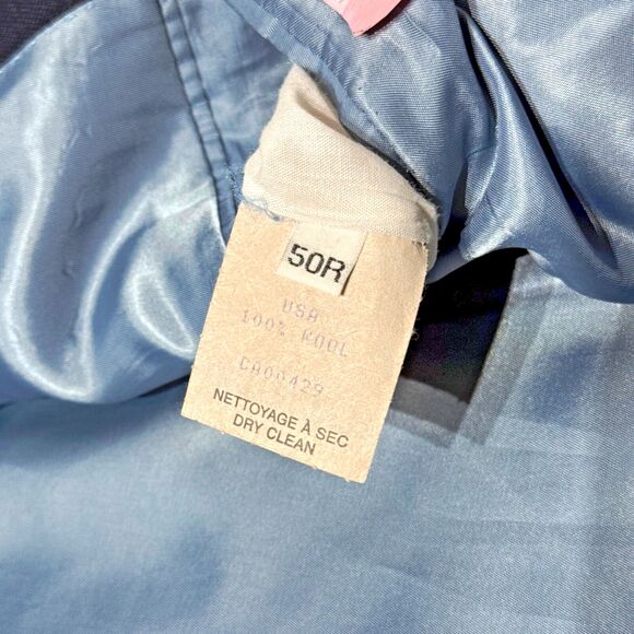 Peter Millar 100% Wool Navy Blue Blazer Made in Canada Men Size 50R 35.5" Sleeve - Picture 13 of 16